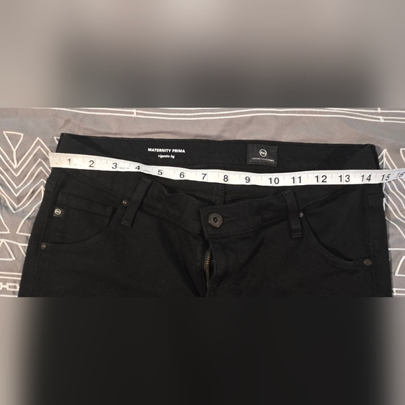 AG Adriano Goldschmied Maternity Prima Cigarette Leg Black Jeans Size 26 - Picture 5 of 12